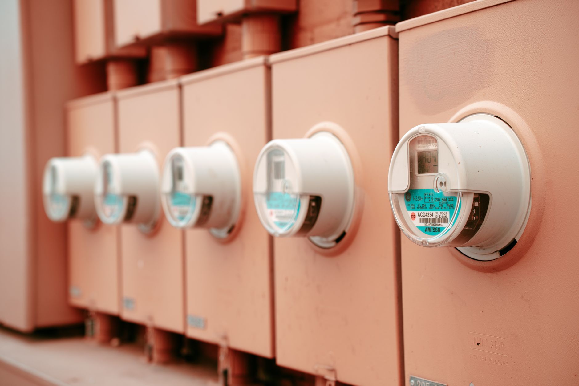 Electric meter measuring home power consumption