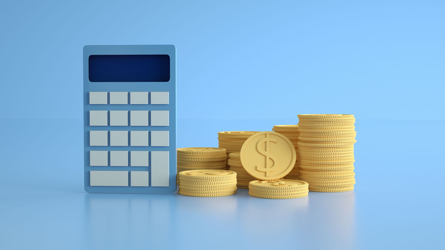 Financial planning with calculator and savings documents