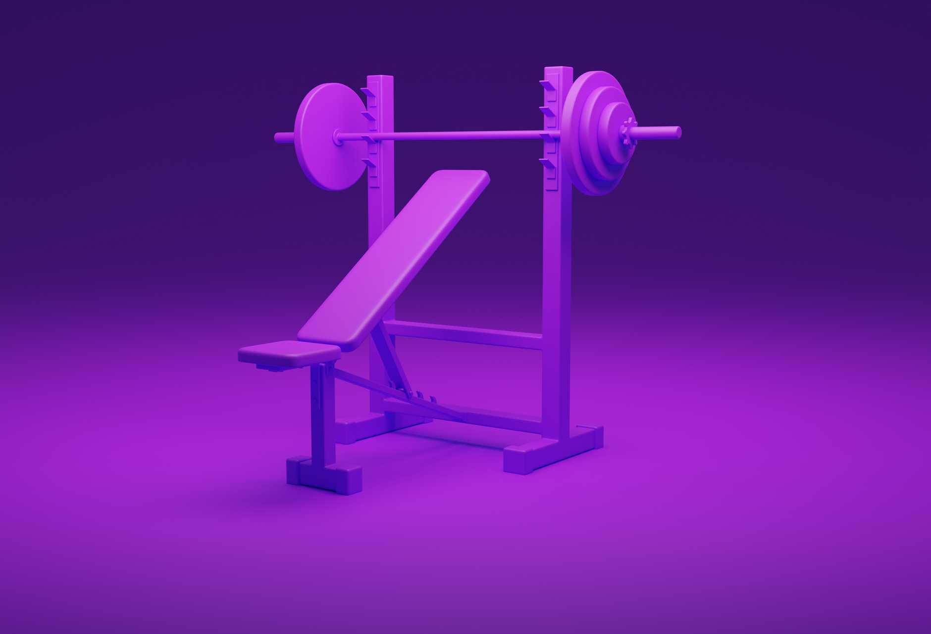 Weightlifter performing a barbell bench press for strength testing