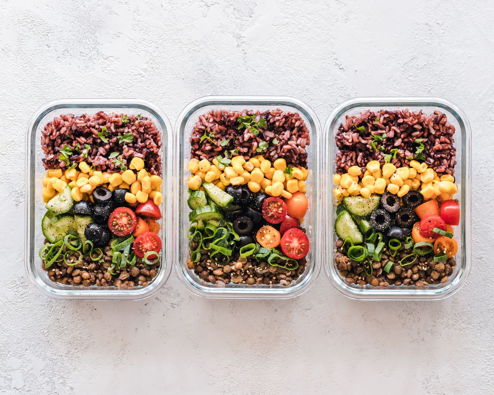 Healthy meal prep with high protein foods for muscle building and fat loss