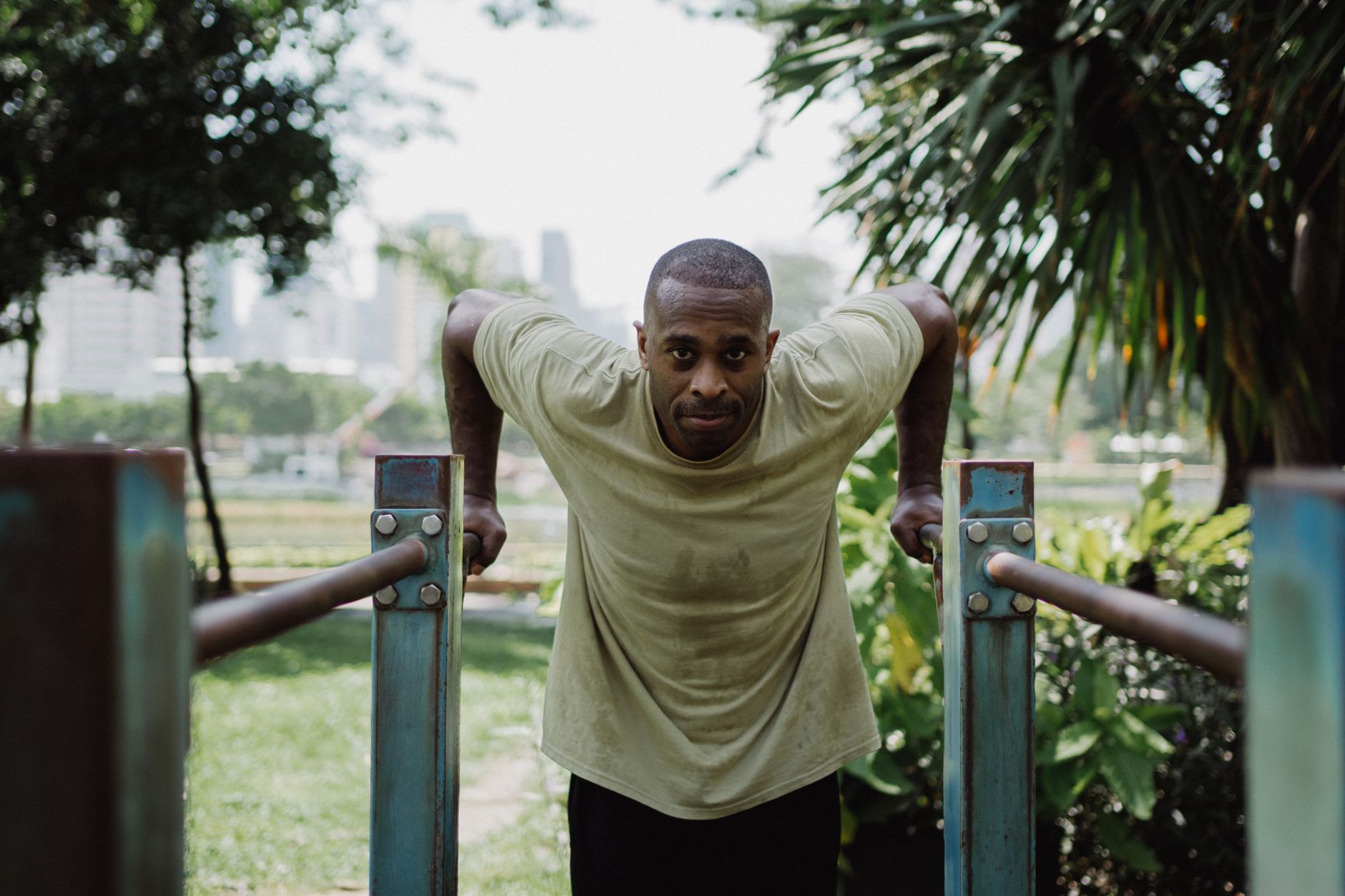 Person exercising outdoors as part of a healthy active lifestyle