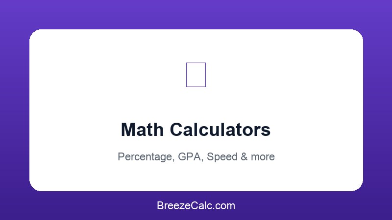 Math calculators for percentages and everyday problems