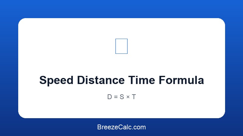 Speed distance time triangle diagram