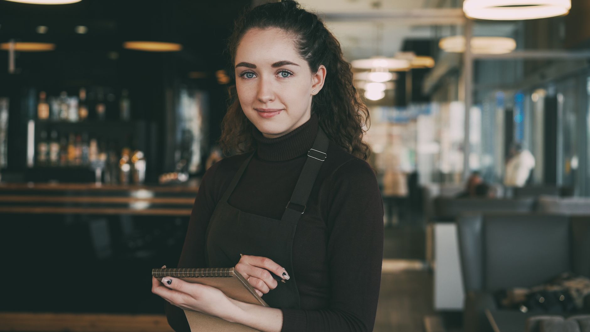 Restaurant dining bill and tip calculation at table